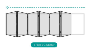 6 Pane Bi-Fold Door